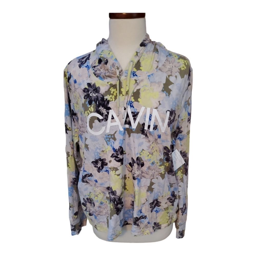 Calvin Klein Floral Performance Hoodie NWT 2XL